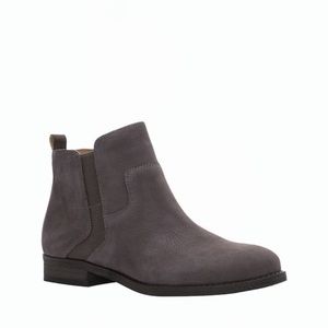 Franco Sarto Ankle Boots Leather Gray Taupe Sz 10 Chelsea Kane